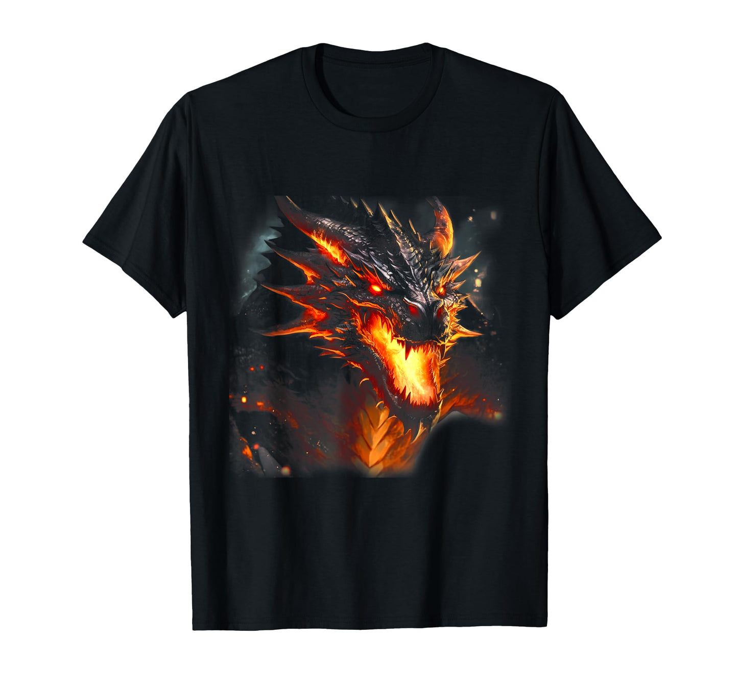 Fire Dragon Head Mythical Dragon Love Breathing Fire Fantasy T-Shirt