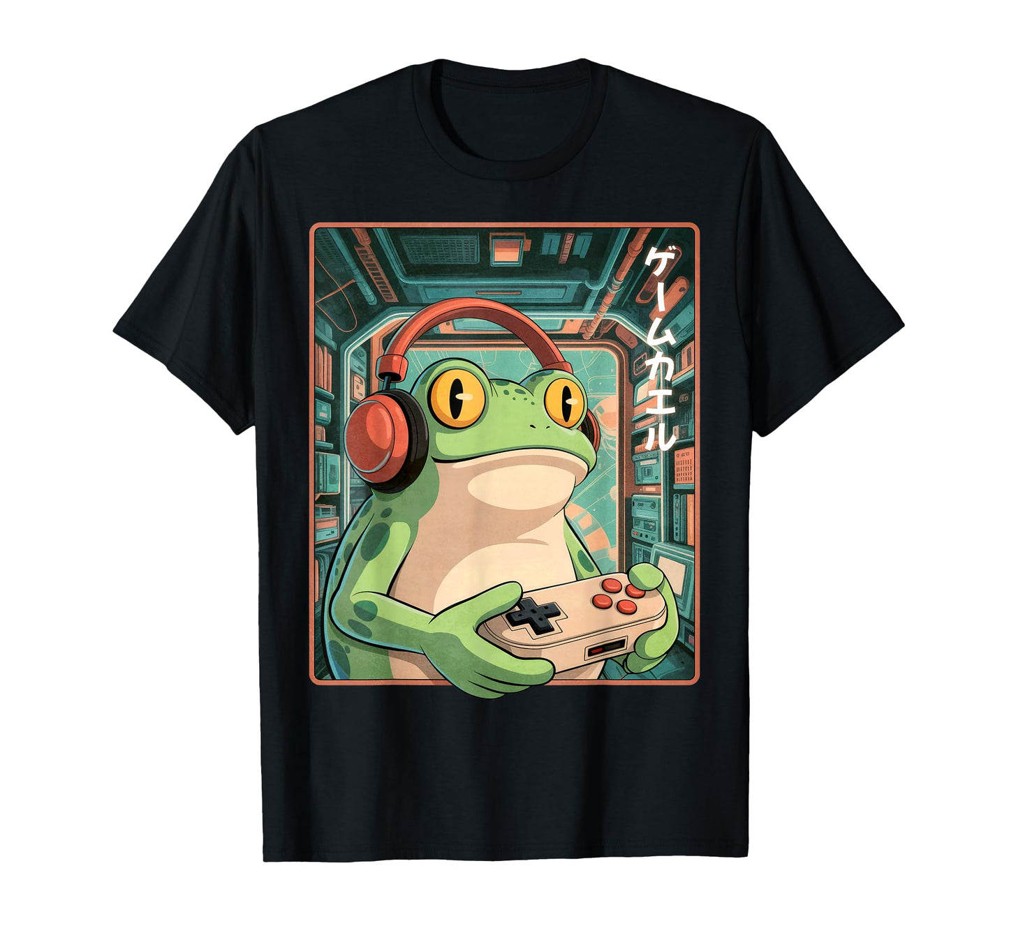 Anime Frog Gamer Shirt Kawaii Manga Funny Japanese Gaming T-Shirt