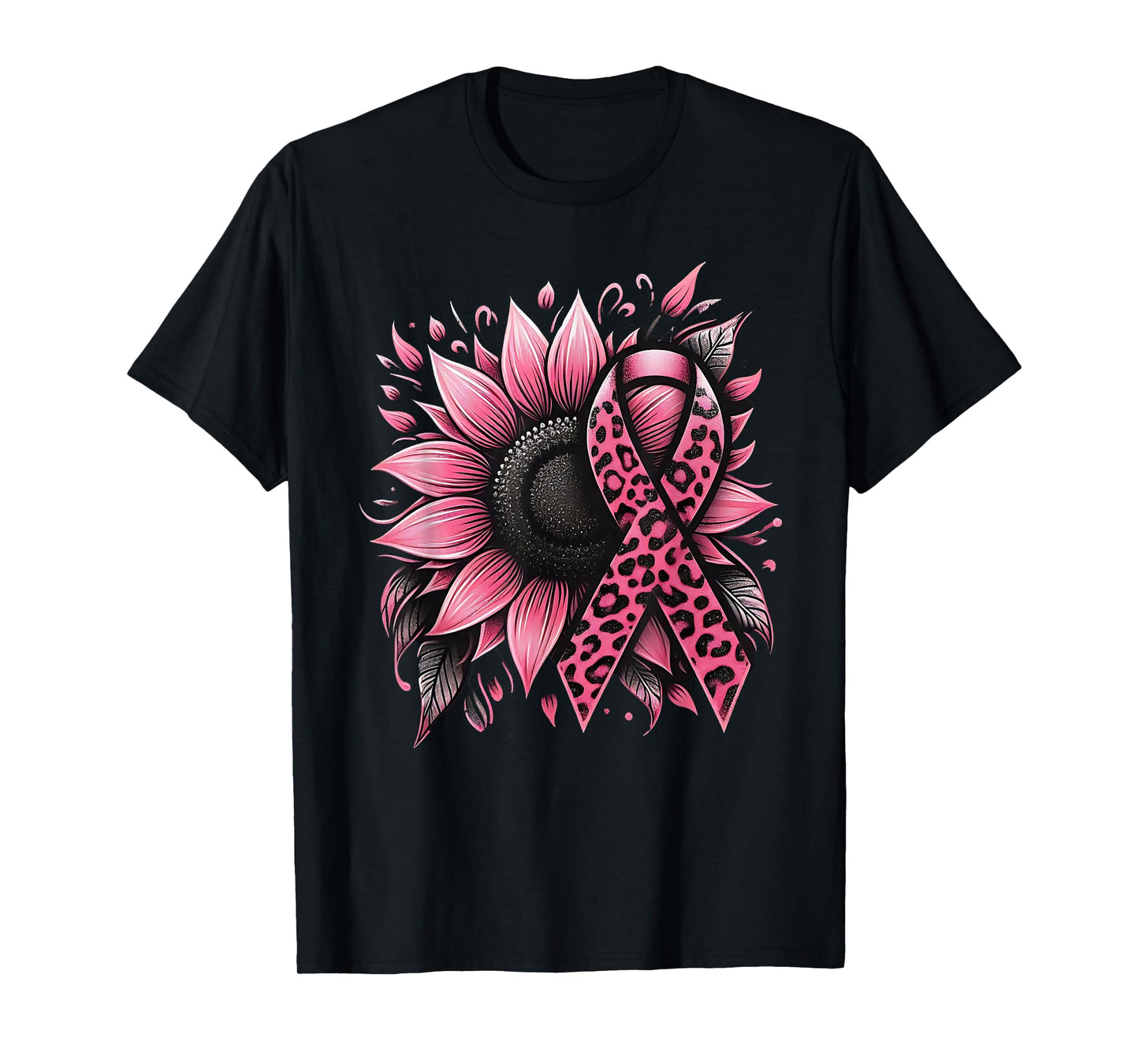 Sunflower Pink Breast Cancer Awareness T-Shirt