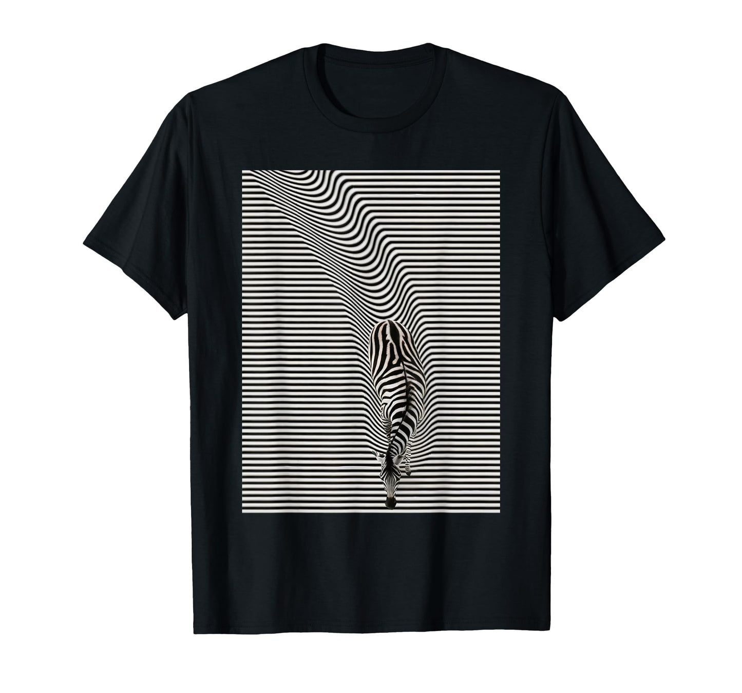 Zebra optical illusion, men's, women's, kids T-Shirt