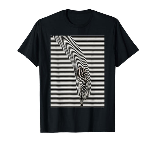 Zebra optical illusion, men's, women's, kids T-Shirt