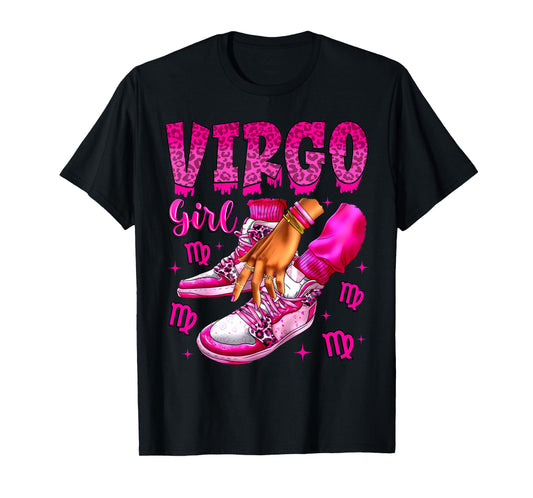 Virgo Girl Birthday Black Women Sneakers Zodiac Bday T-Shirt