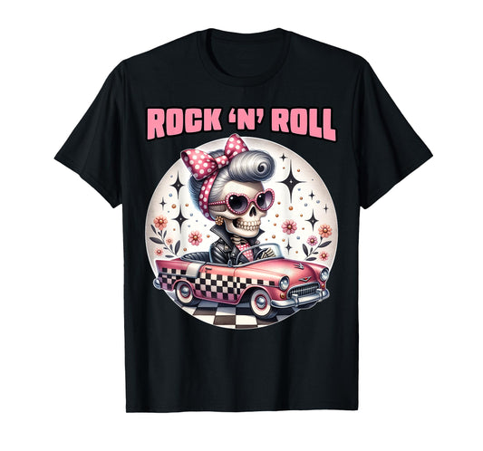 Rock N Roll 50s Sock Hop Dance Doo Wop Rockabilly 1950s Art T-Shirt