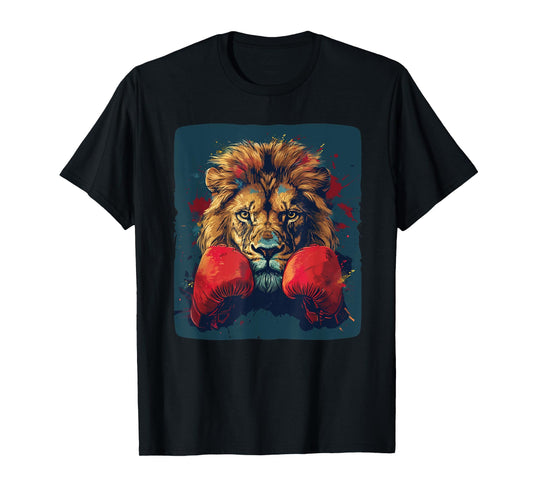 Cool lion with boxing gloves costume T-Shirt