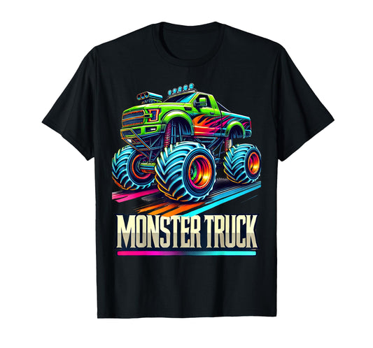 Monster Truck Birthday Party Retro Vintage Monster Trucks T-Shirt