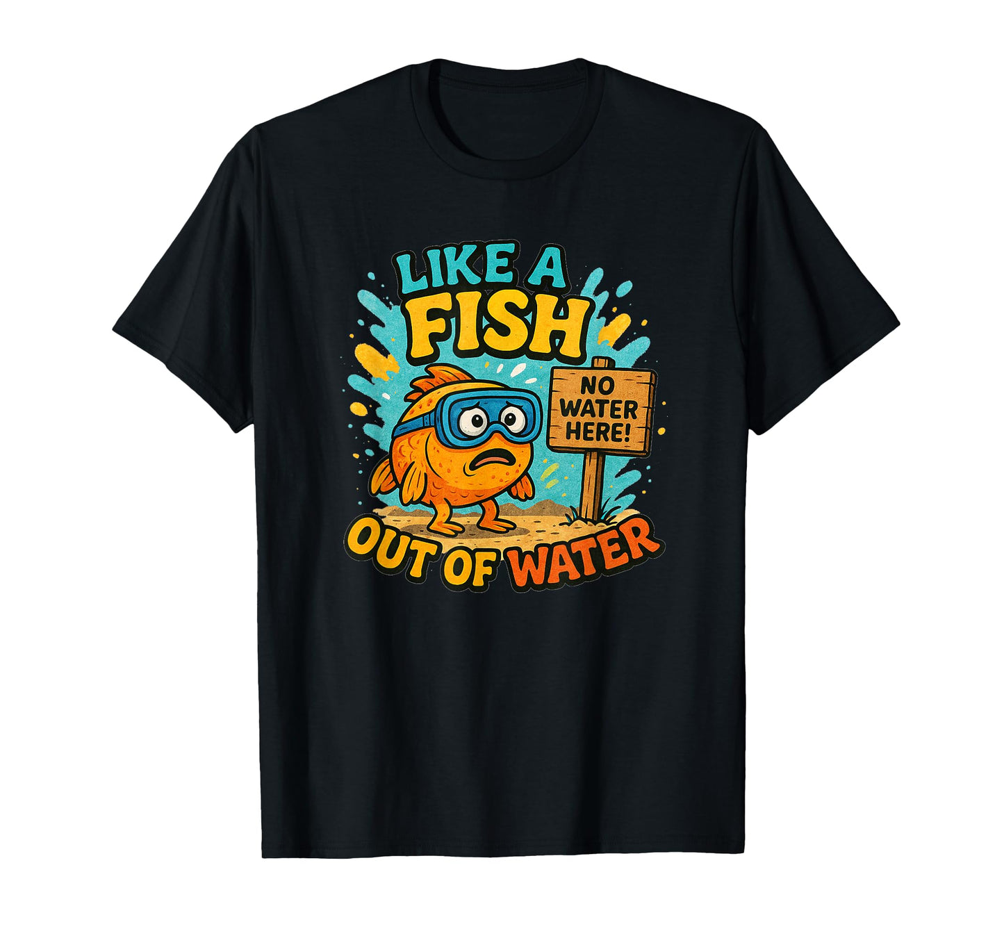 Cool Out of Water Fish Costume for Idiom Speech Lovers T-Shirt