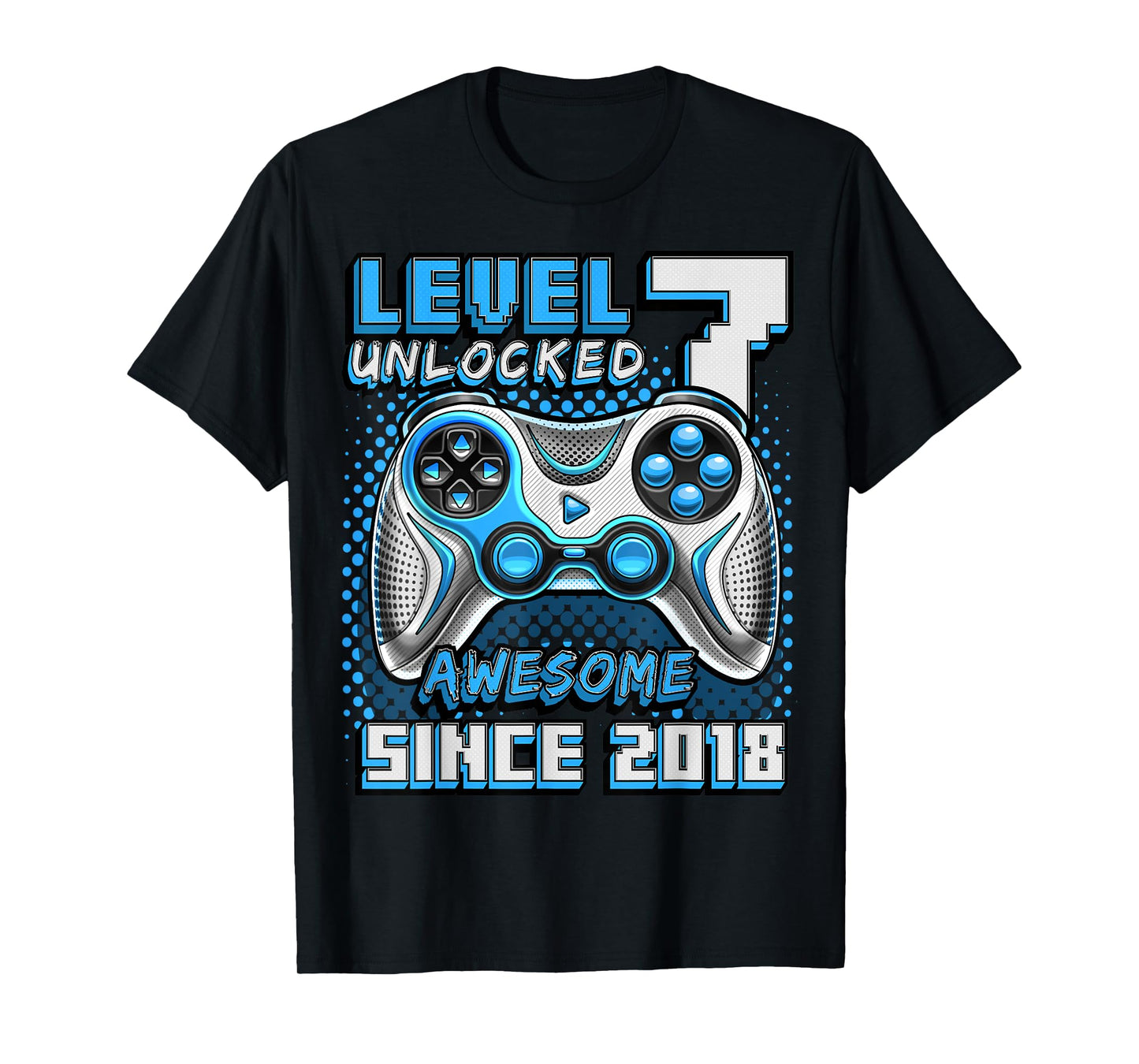 7th Birthday Boy Level 7 Gamer 7 Year Video Game Party T-Shirt