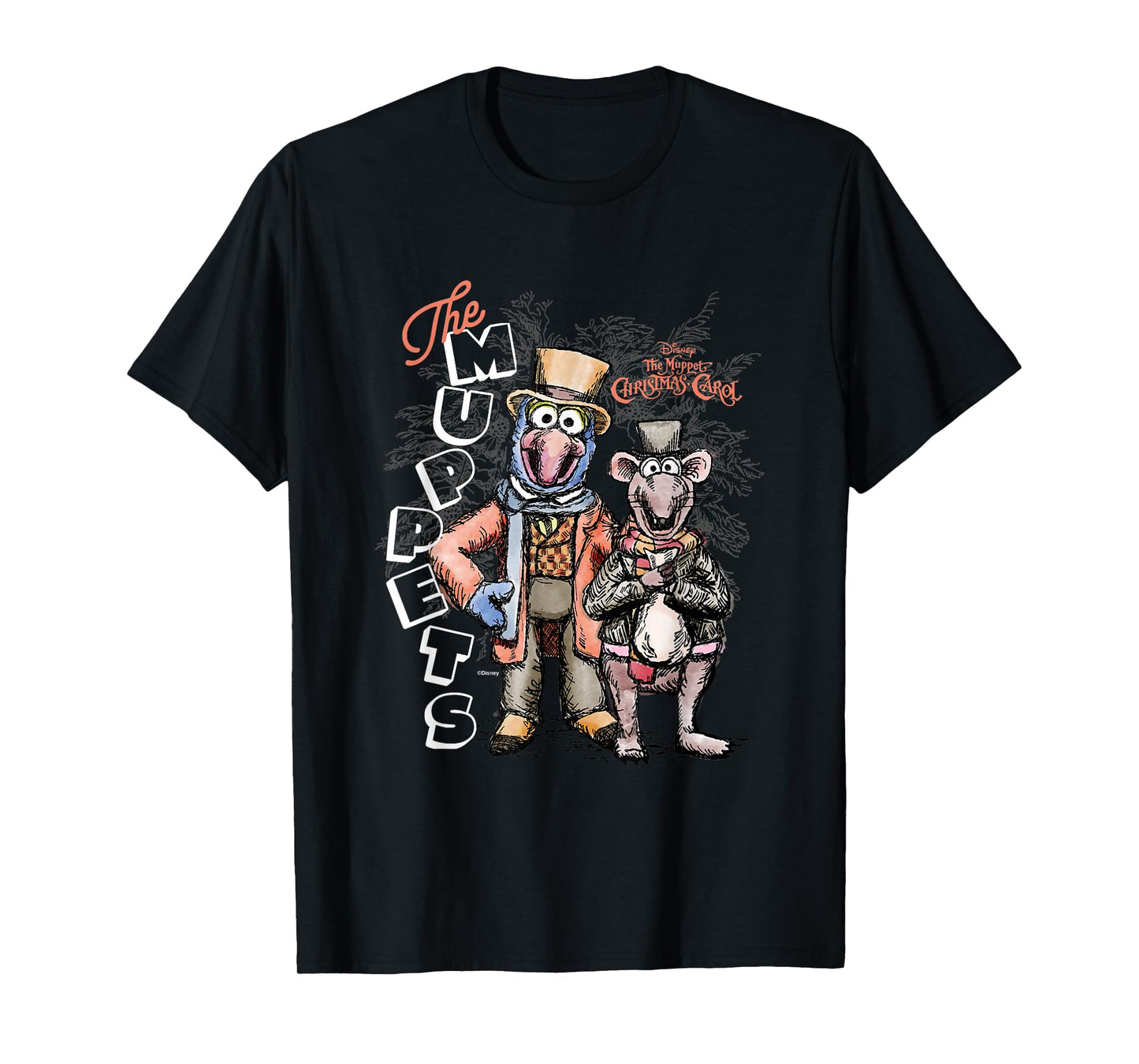 Disney The Muppet Christmas Carol Gonzo Rizzo Sketch T-Shirt