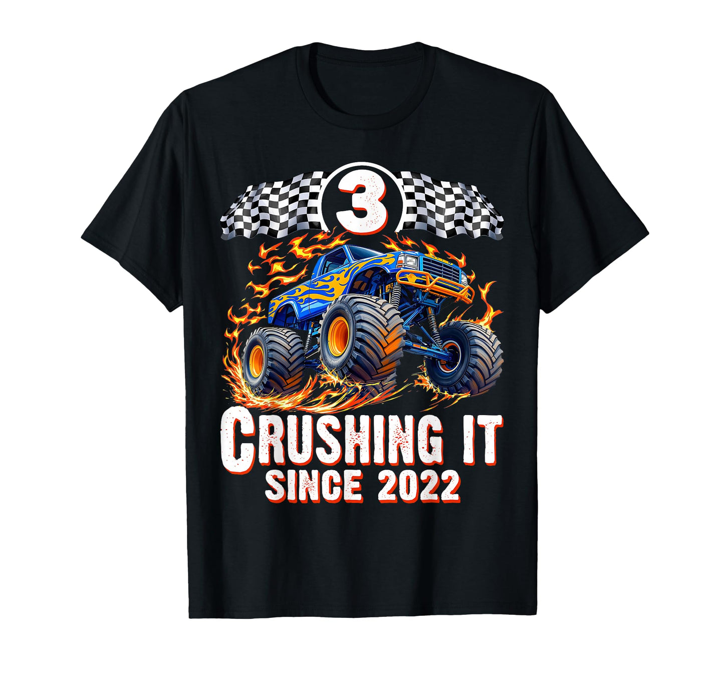 Birthday Monster Truck 3 years Old Boys 3rd Party Born 2022 T-Shirt