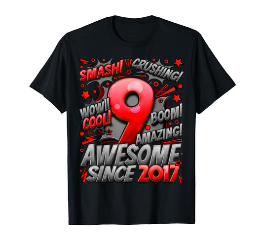 9 Year Old Gifts for Boys 9th Birthday Boy 9 Year Old Boy T-Shirt