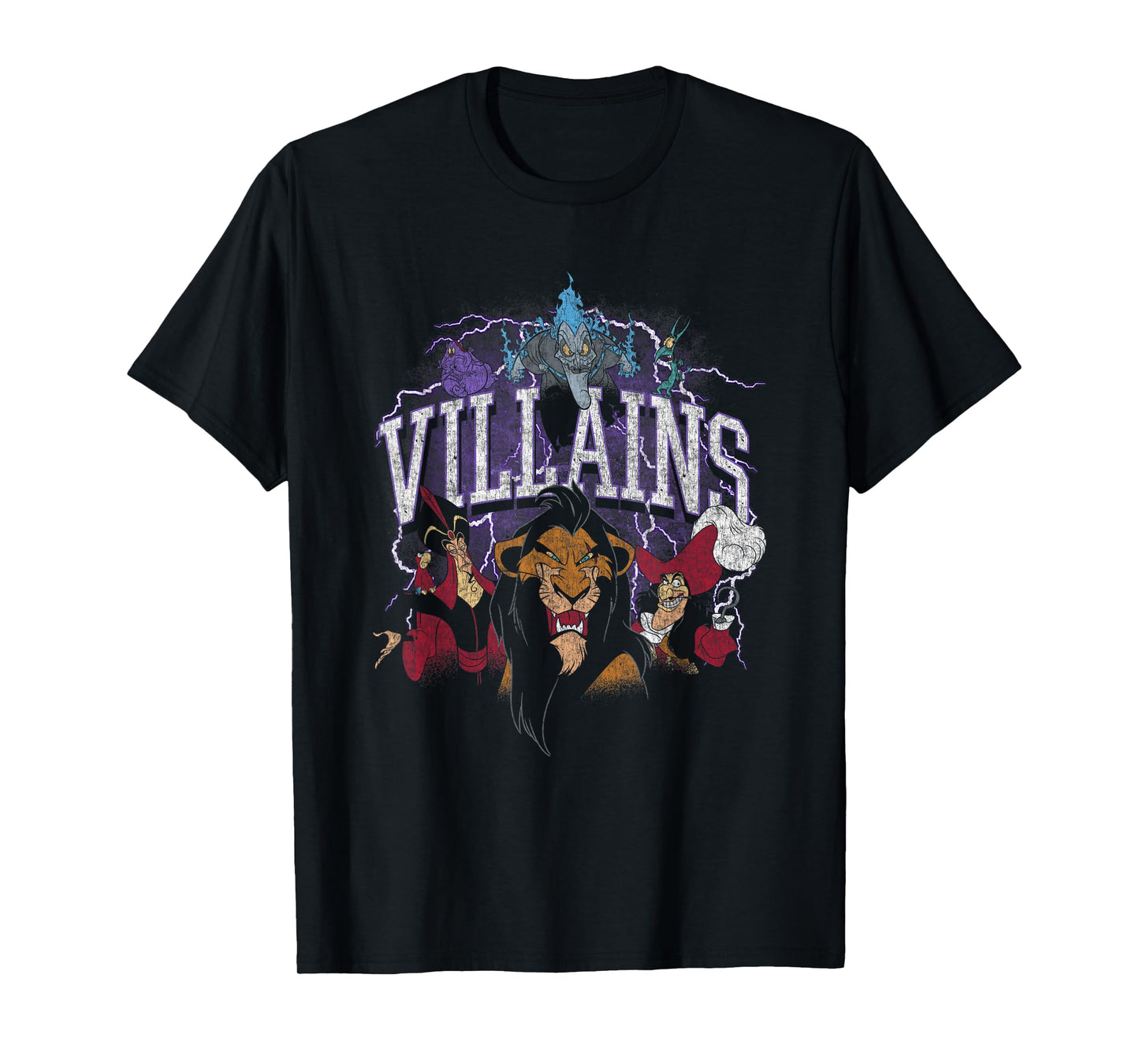 Disney Villains Scar Jafar Hades Hook Ursula Team T-Shirt