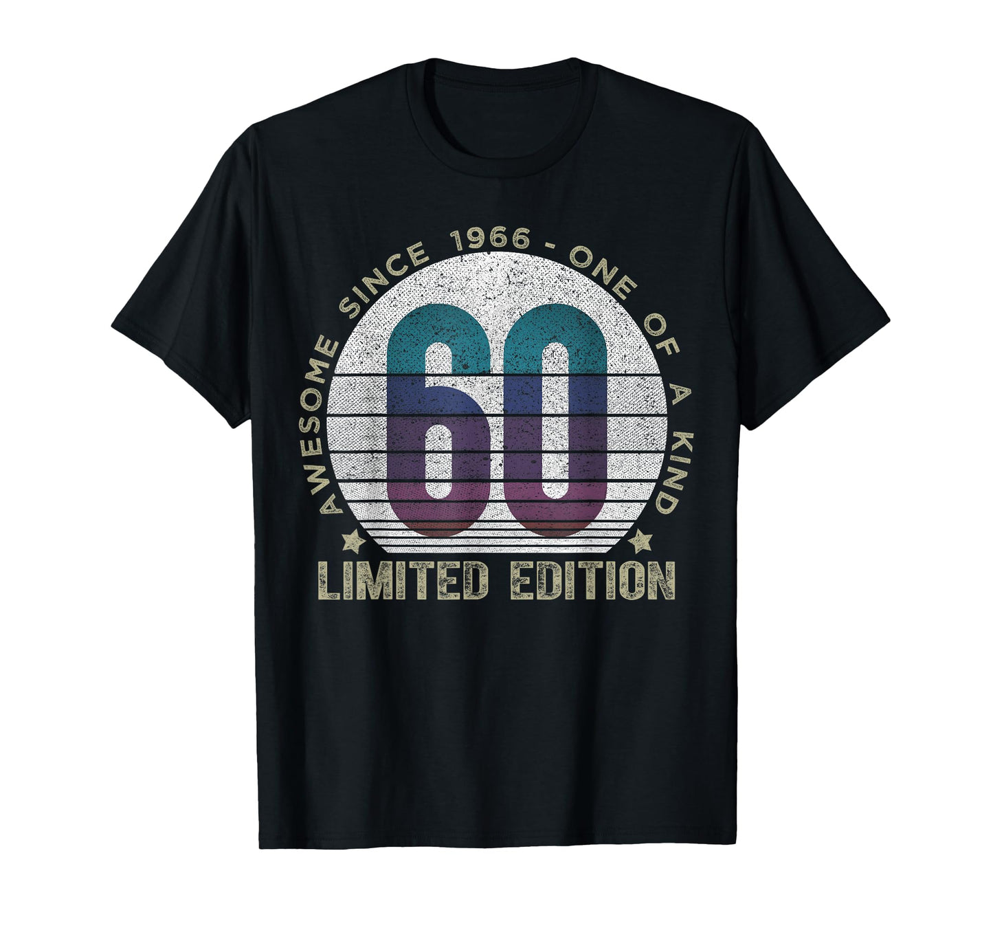 60 Year Old Gifts Vintage 1966 Limited Edition 60th Birthday T-Shirt