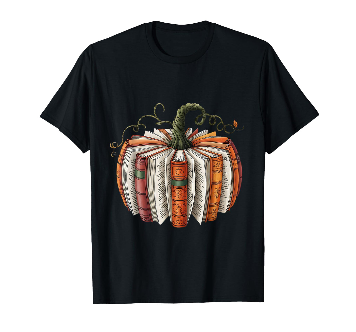 Made of Books Fall Pumpkin Halloween Book Lover T-Shirt