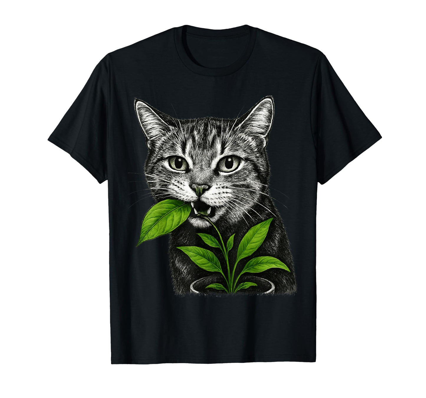 Funny Cat Plant Lover Gardener Gardening Planting Humor T-Shirt