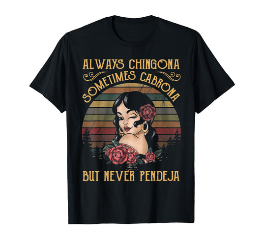 Always Chingona Sometimes Cabrona Black Women's Yoga T-Shirt