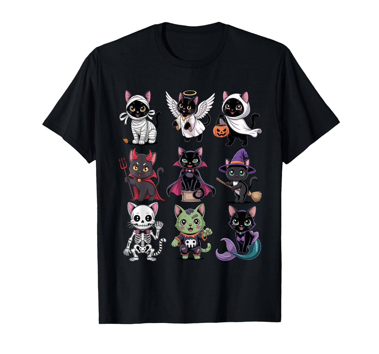 Halloween Cat T-Shirt - Spooky Kittens Costume T-Shirt