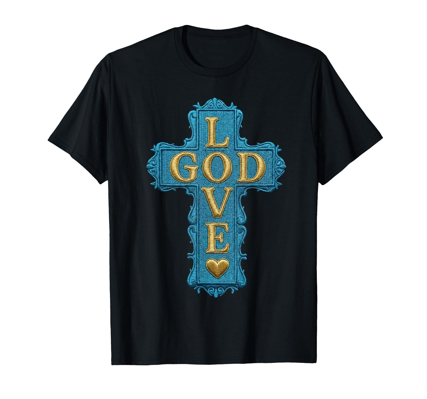 Gamma Blue God Love Jesus Chrisrtian T-Shirt