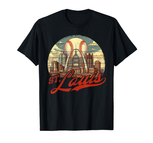 St. Louis Retro Baseball Lover Game Day Men Boys Girls T-Shirt