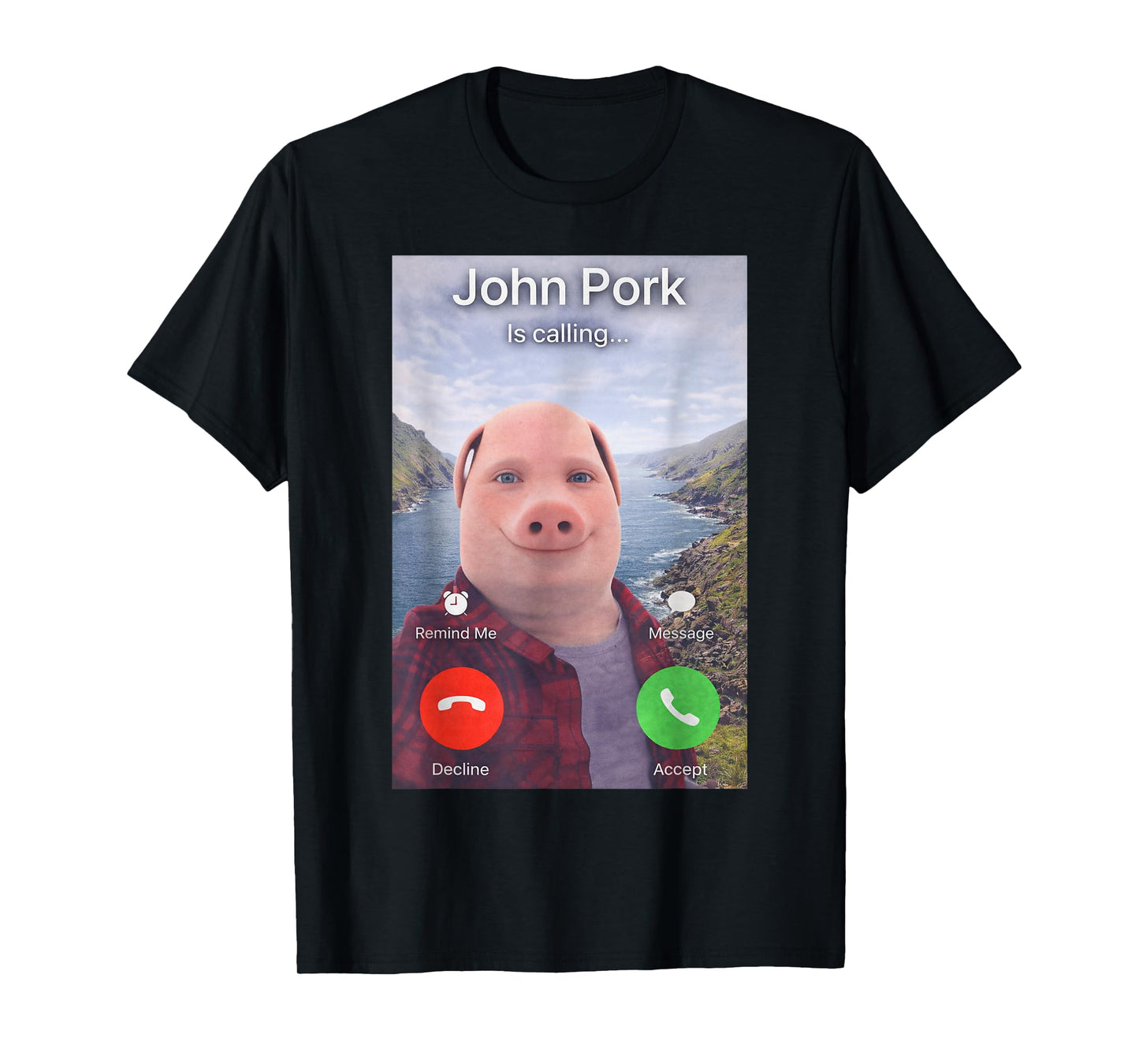 John Pork is Calling Meme Funny Gen Z Brainrot Trending Gag T-Shirt