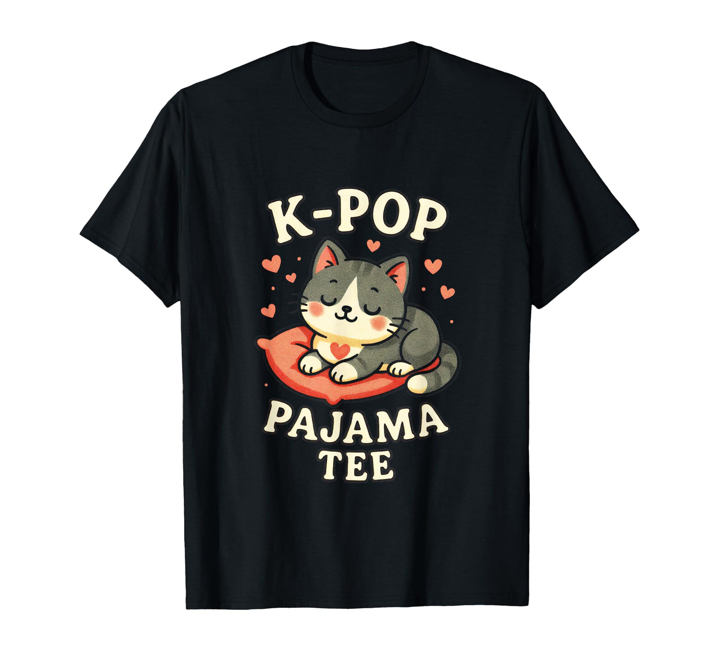 K-POP - Music Sleeping Cat Korean Pop T-Shirt