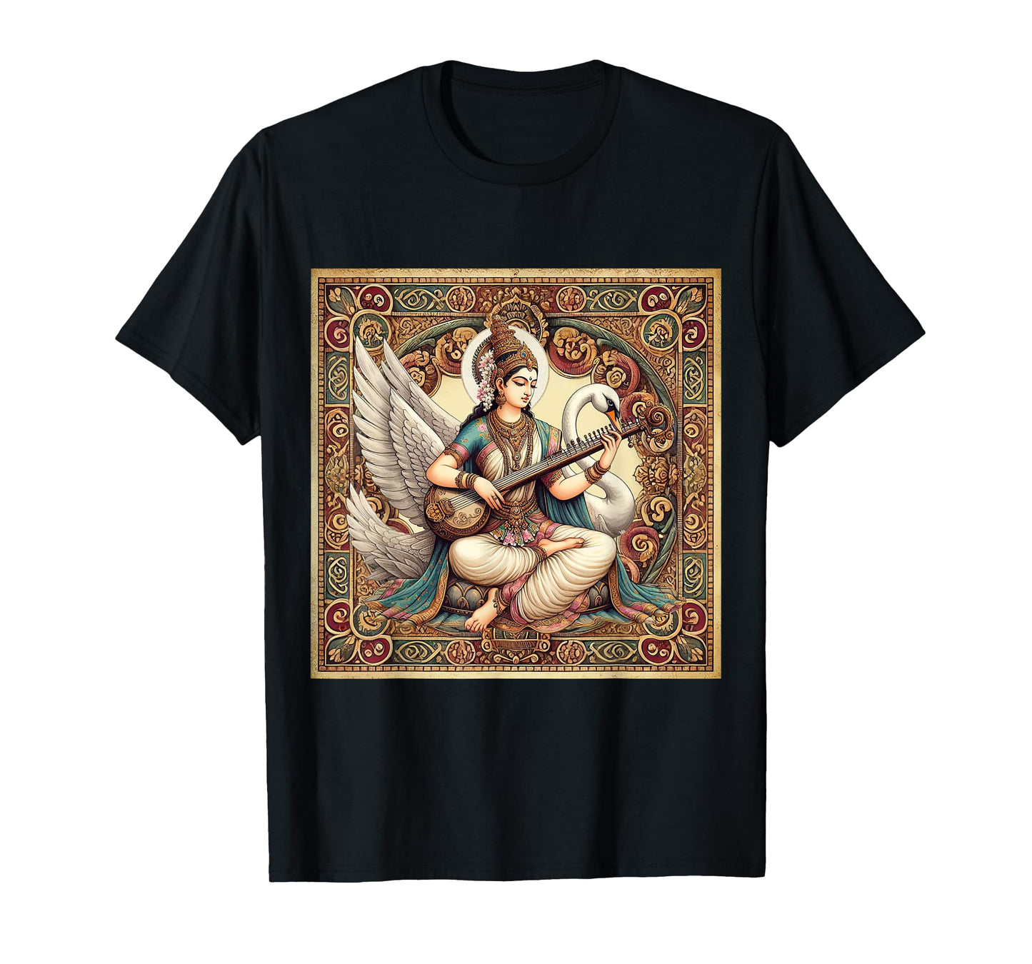 Hindu Goddess Saraswati Hinduism Mythology Vintage T-Shirt
