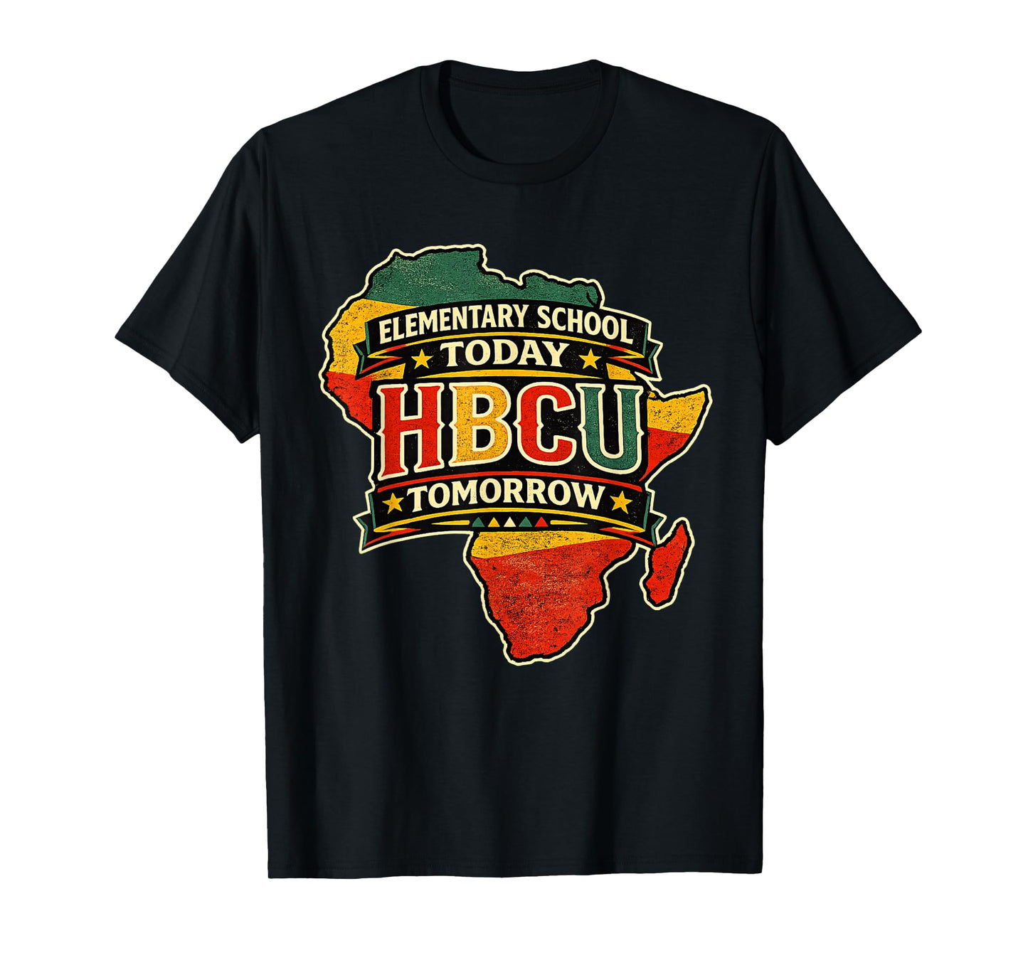 Elementary School Today HBCU Tomorrow Africa Map T-Shirt