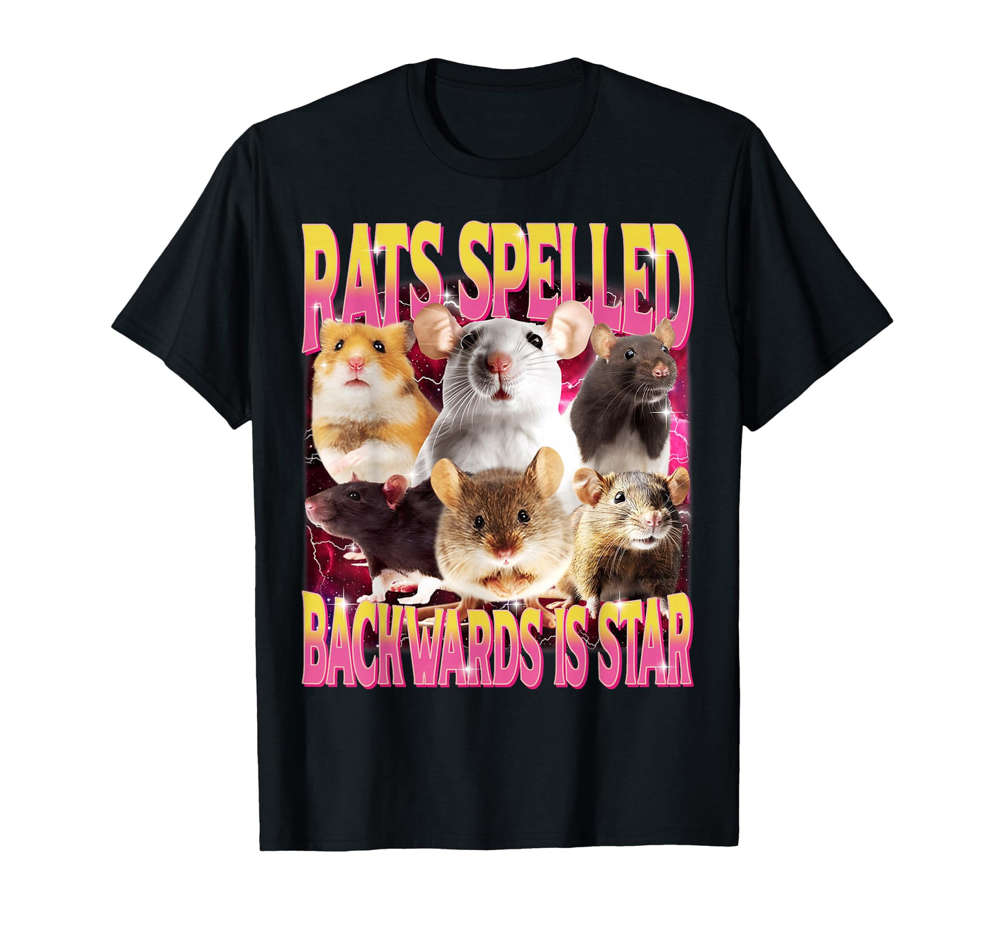Rats Spelled Backwards is Star Funny Gen Z Humor Rat Meme T-Shirt