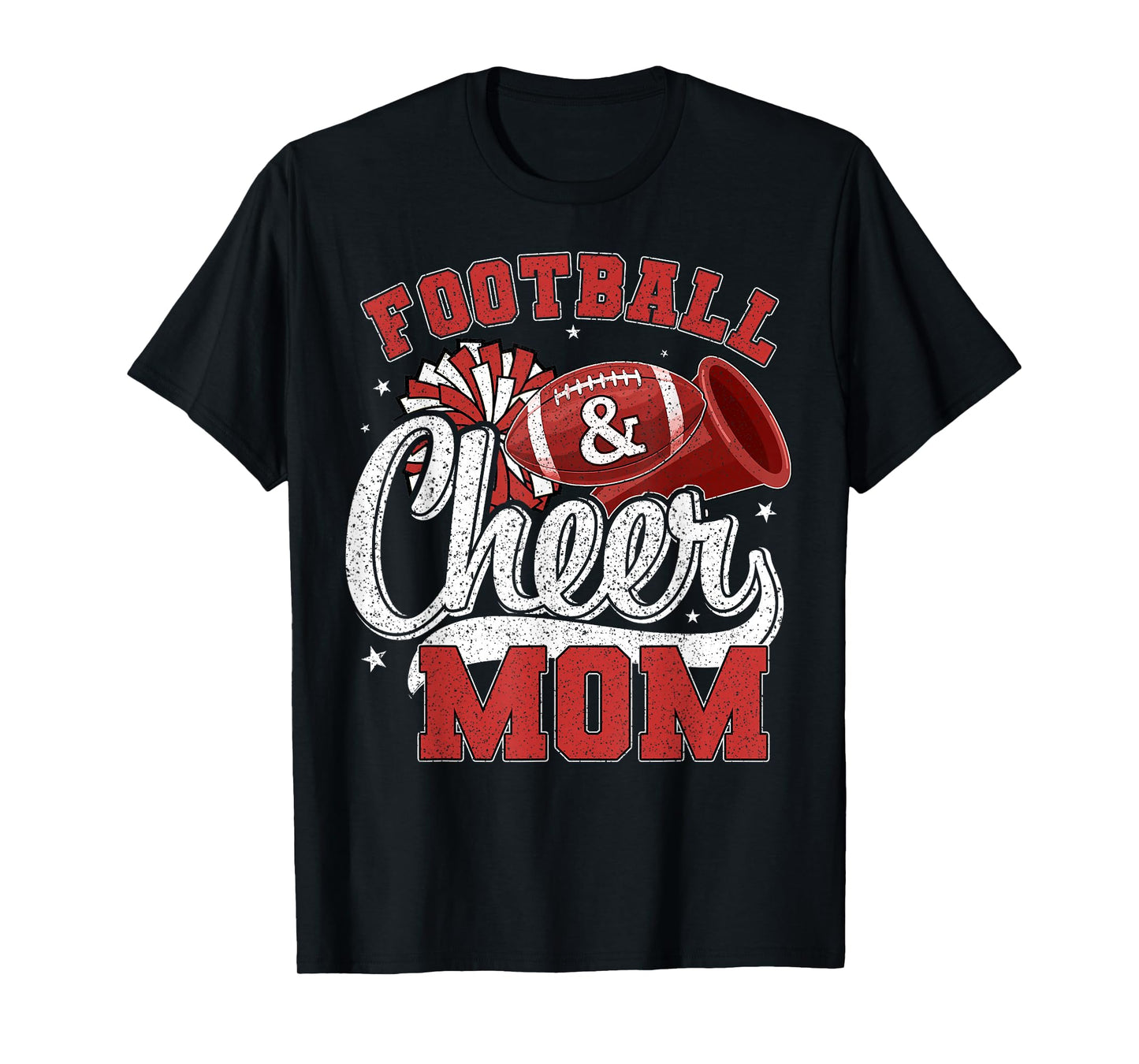 Football and Cheer Mom Vintage Cheerleader Family Matching T-Shirt