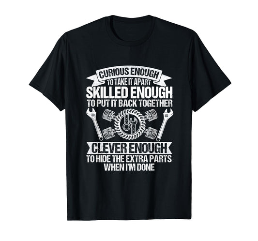 Cute Mechanic For Men Boys Motorcycle Auto Mechanic Garage T-Shirt