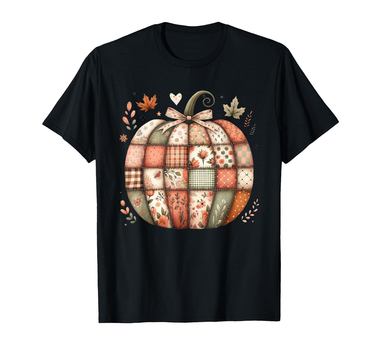 Sewing Mom Patchwork Quilter Thanksgiving Pumpkin Autumn T-Shirt