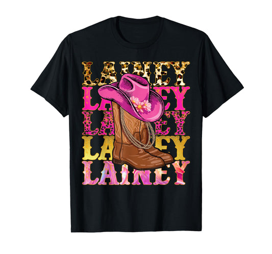 Lainey First Name Personalized Birthday Cowgirl Outfit T-Shirt