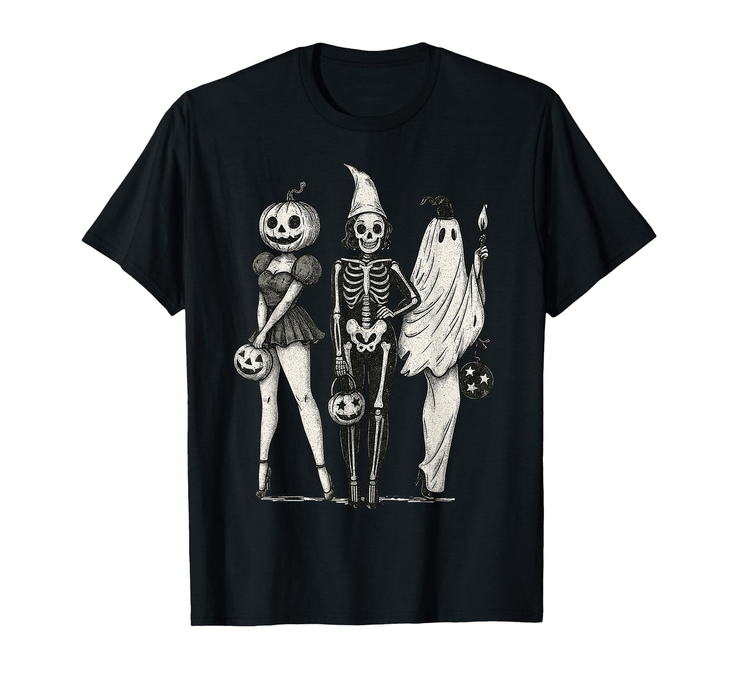 Funny Ghouls Halloween Ghost Spooky Squad Funny Girl Witchy T-Shirt