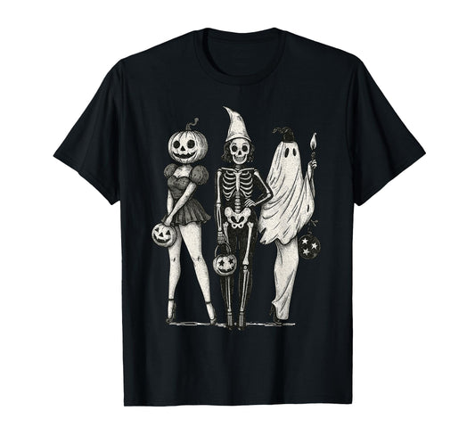 Funny Ghouls Halloween Ghost Spooky Squad Funny Girl Witchy T-Shirt