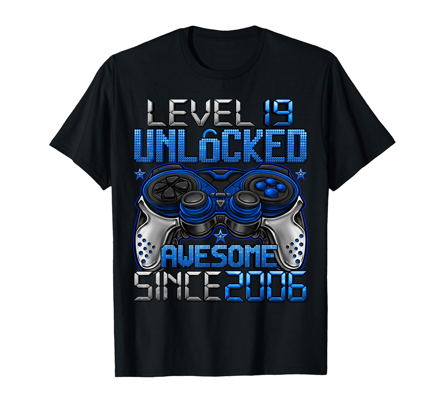 Level 19 Unlocked 19 Year Old Gifts Boys 19th Birthday Boy T-Shirt