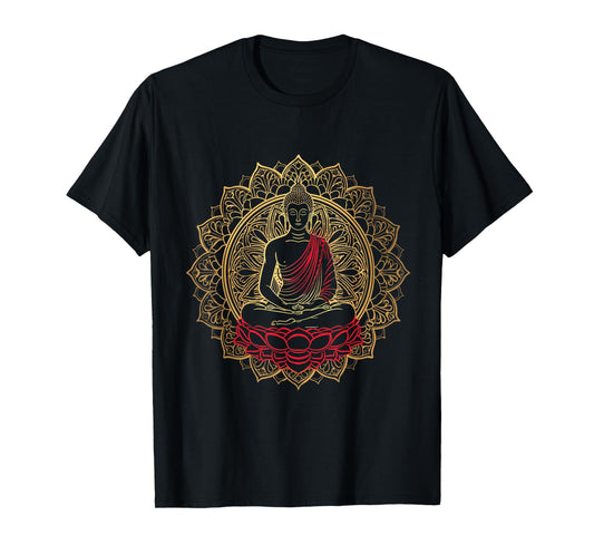 Meditation Spiritual Mandala Buddhist Zen Buddha Hindu T-Shirt