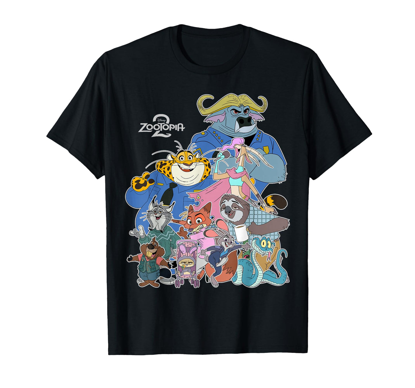 Disney Zootopia 2 Full Cast of Characters Judy Nick Nibbles T-Shirt