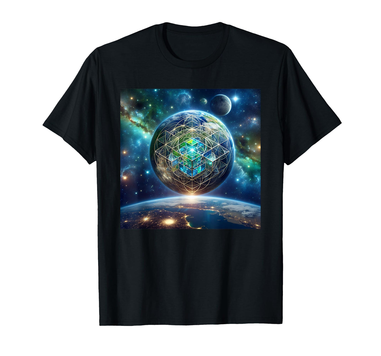 Arch Angel Metatron's Cube Sacred Geometry T-Shirt