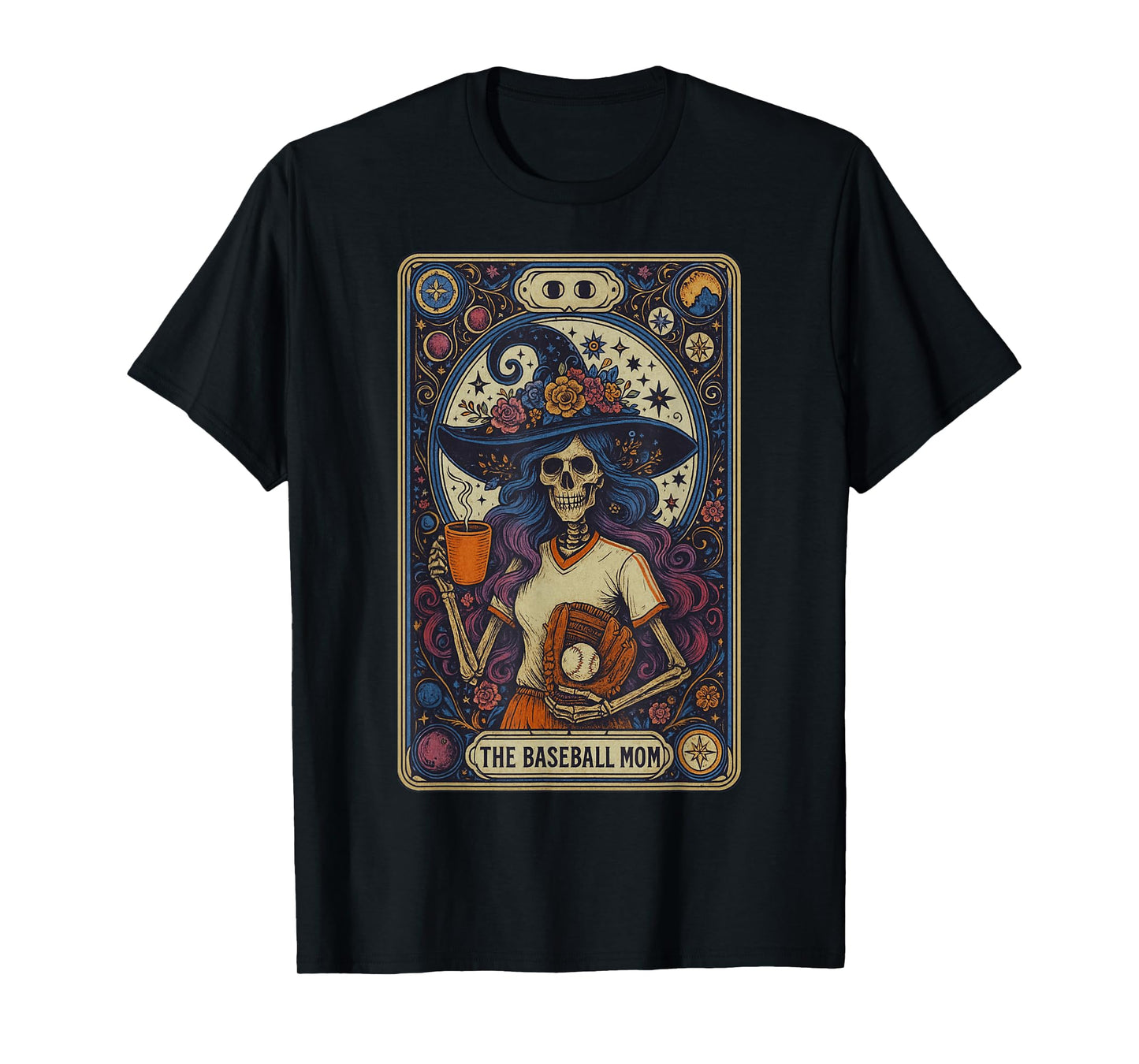 Halloween Baseball Mom Skeleton Funny Mom Baseball Halloween T-Shirt