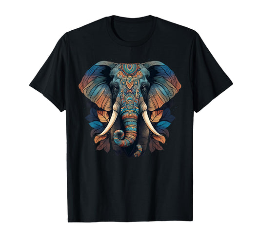 Geometry Elephant Mandala Art T-Shirt