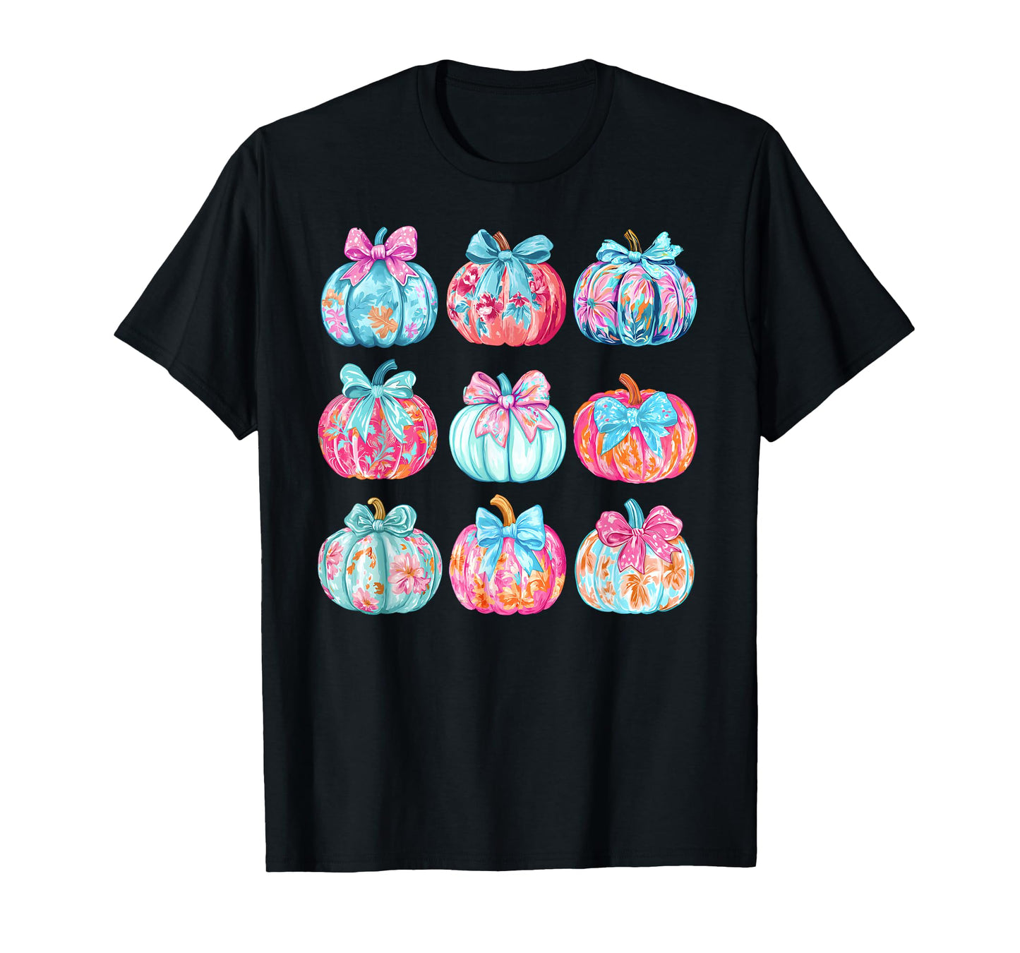Pumpkin Coquette Bow Fall Vibes T-Shirt