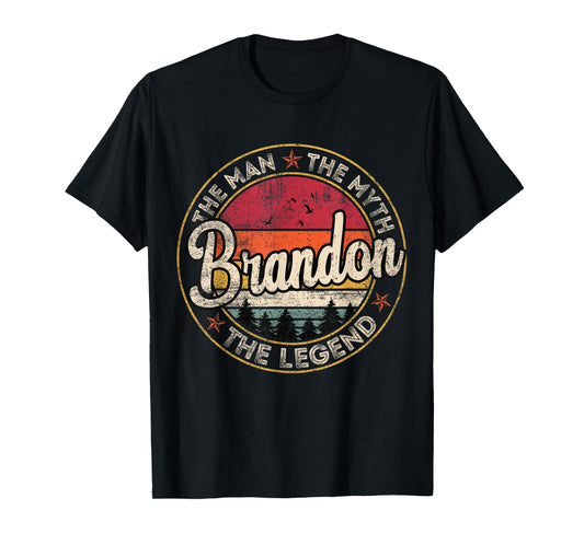 Brandon The Man The Myth The Legend Personalized Name T-Shirt