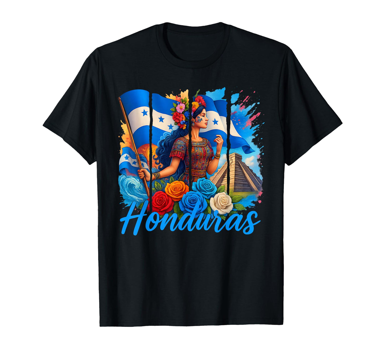 Honduran Flag Copan Honduras Trip Family Vacation Men Women T-Shirt
