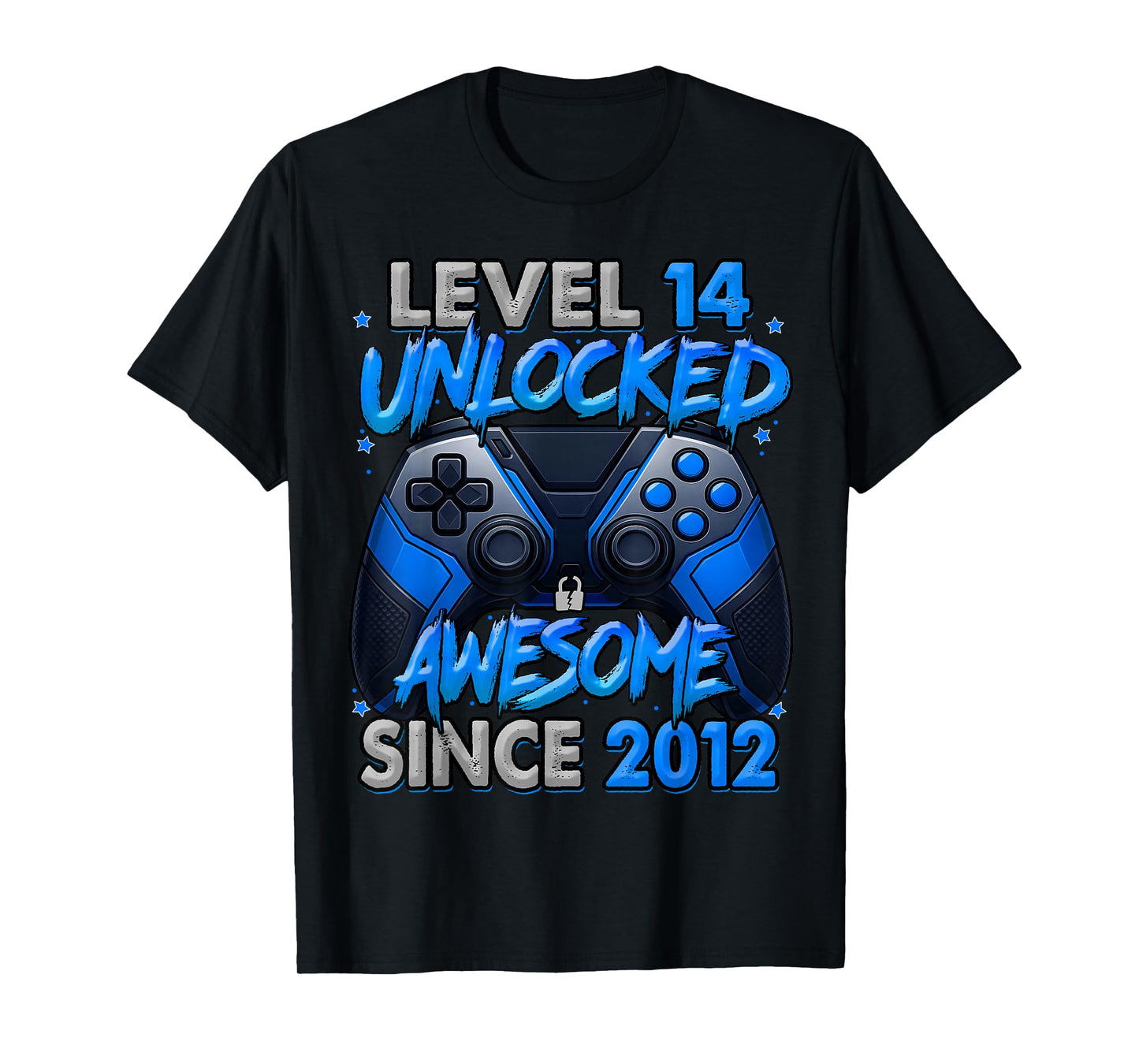 Level 14 Unlocked Awesome Since 2012 14th Birthday Gaming T-Shirt