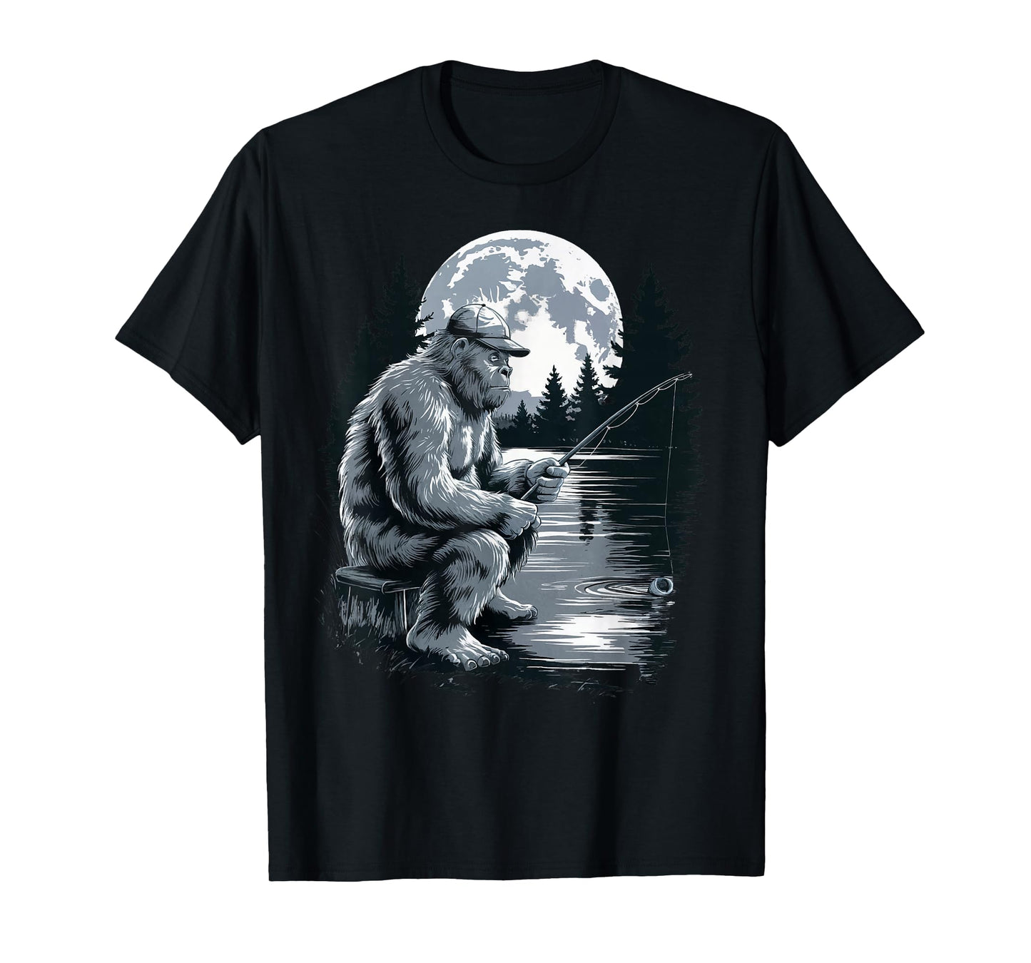 Big foot fishing, Cool Fishing Fisherman Bigfoot Sasquatch T-Shirt