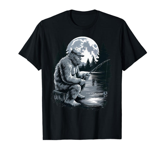Big foot fishing, Cool Fishing Fisherman Bigfoot Sasquatch T-Shirt