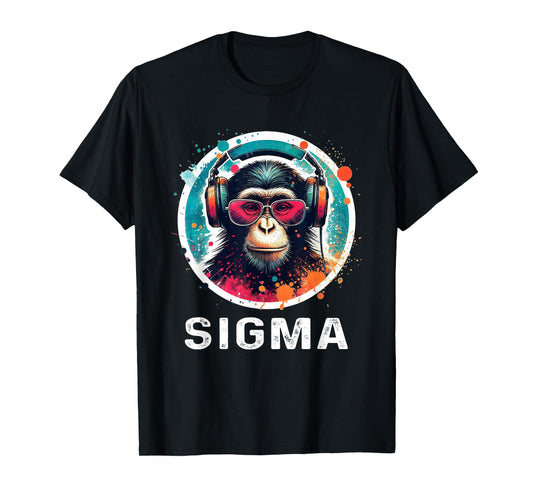 Sigma Meme Shirts Ironic Meme Shirt Funny Sigma Shirt Monkey T-Shirt