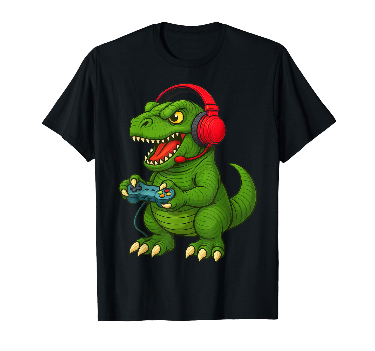 Gamer T Rex Dinosaur Video Games Boys Teen Funny Gift Gaming T-Shirt
