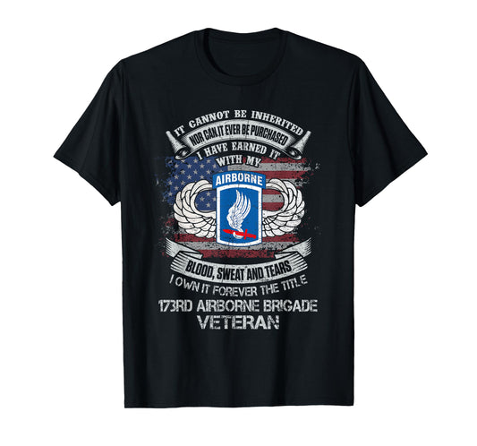 Own Forever The Title 173rd Airborne Brigade Veteran Flag US T-Shirt