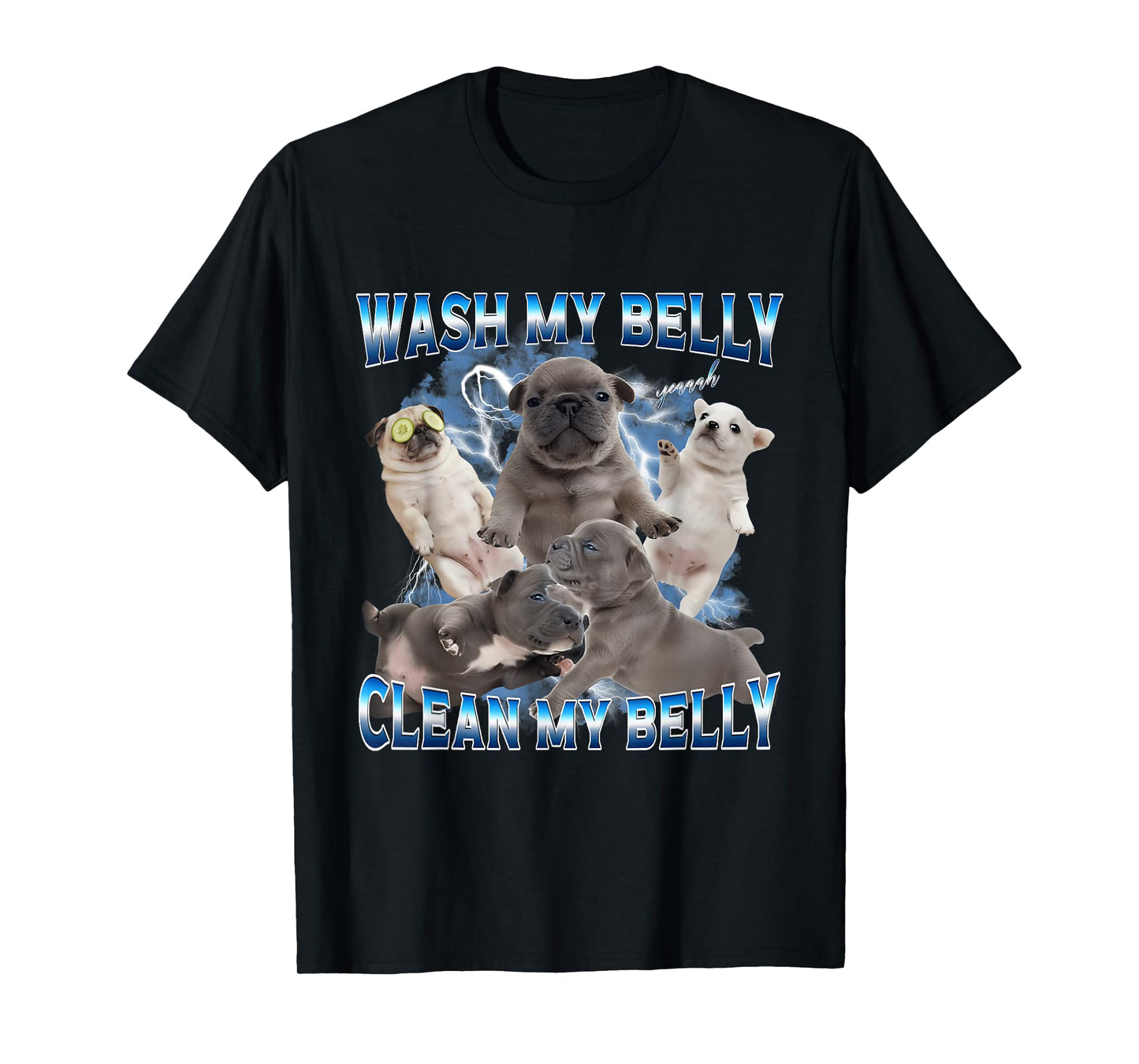 I'm Pibble Wash My Belly French Bulldog Brainrot Gen Z Meme T-Shirt