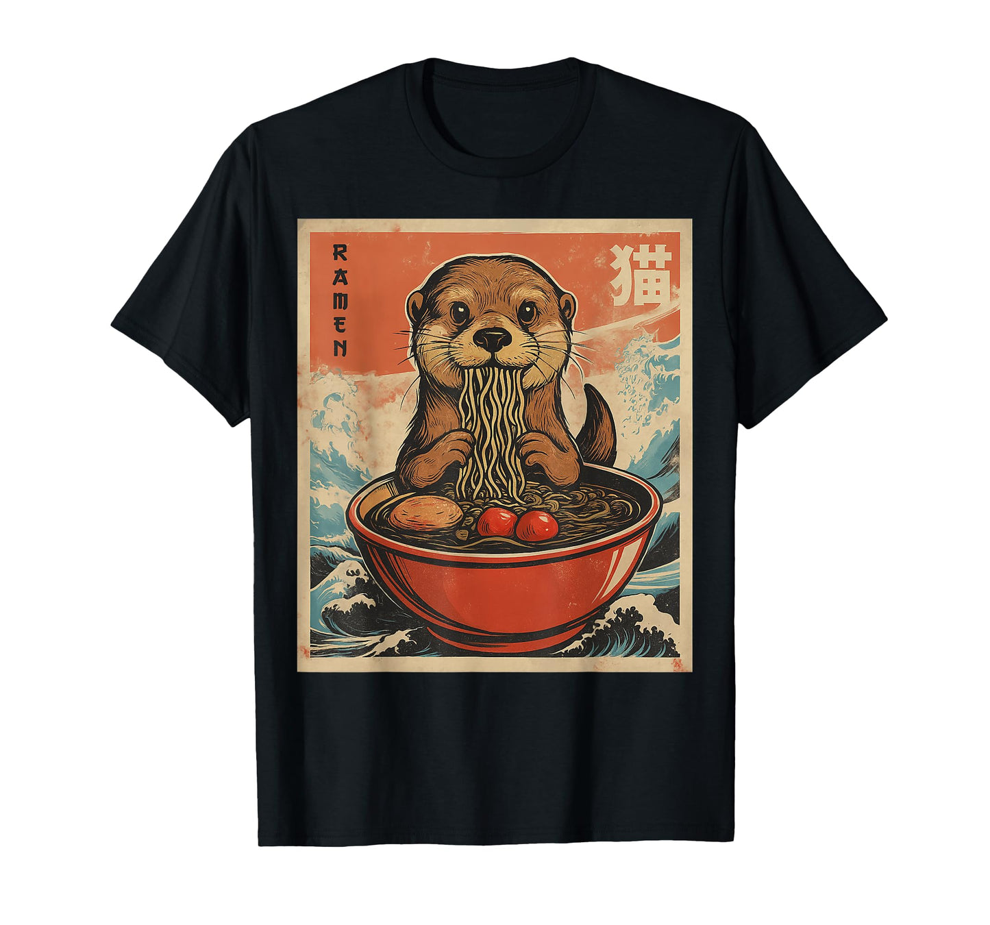 Anime Otter Ramen Japanese Funny Kawaii Gift Men Women Kids T-Shirt